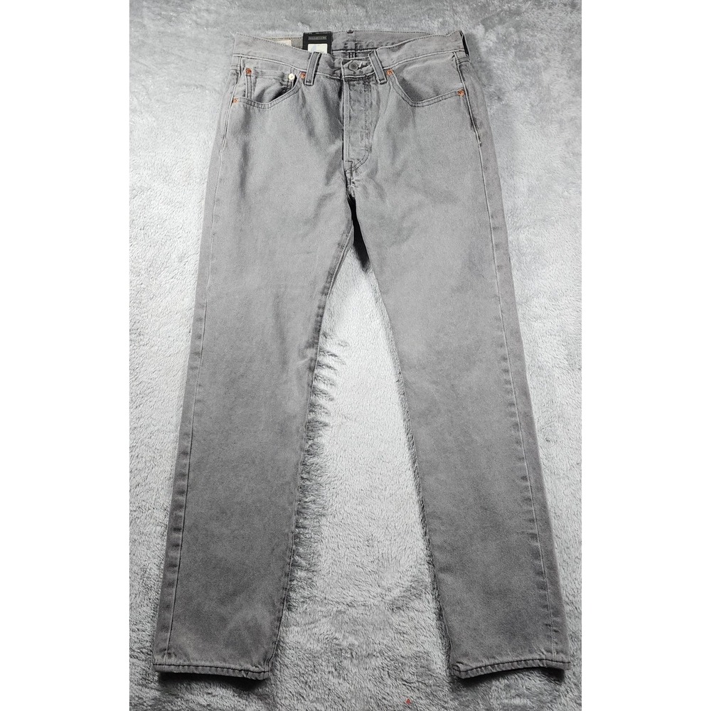 Levis‎ 501 Original Jeans Mens 31x32 Gray Big E Premium Button Fly New Straight